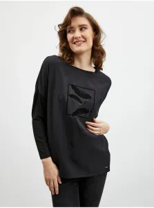 Čierne dámske tričko s potlačou ZOOT.lab Rozy