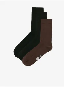 Sada troch párov pánskych ponožiek v čiernej a hnedej farbe ZOOT.lab #604284