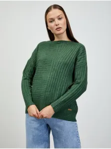 Zelený dámsky rebrovaný sveter ZOOT.lab Natacha #605018