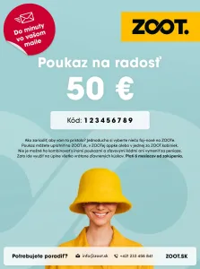 Elektronický poukaz na niečo zo ZOOTu v hodnote 50 €