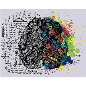 Kreatívne poňatie ľudského mozgu, 80 × 100 cm, plátno napnuté na rám