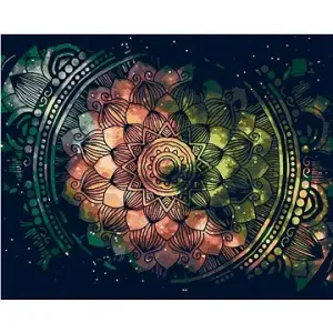 Vesmírna mandala, 40 × 50 cm, napnuté plátno na ráme