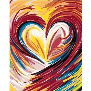 Maľovanie podľa čísel – Dúhové maľované srdce