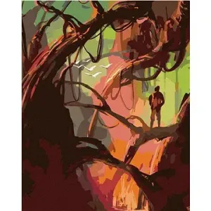 Fantasy stromy v lese, 40 × 50 cm, bez rámu a bez napnutia plátna