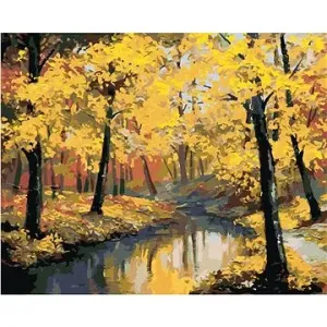 Maľovanie podľa čísel – Jesenný les a rieka