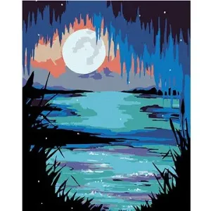 Maľovanie podľa čísel – Mesiac nad jazerom