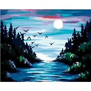 Maľovanie podľa čísel – Mesiac nad riekou