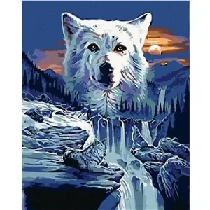 Maľovanie podľa čísel – Vlk a vodopády