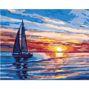 Západ slnka na mori, 40×50 cm, bez rámu a bez vypnutia plátna