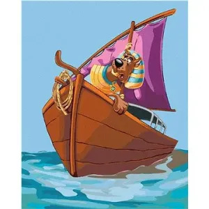 Faraón Scooby v lodi (Scooby Doo), 40×50 cm, bez rámu a bez vypnutia plátna