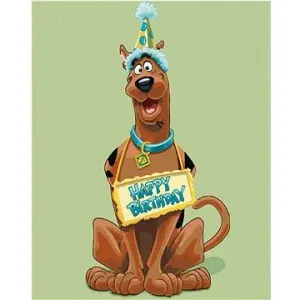 Narodeninový Scooby (Scooby Doo), 40×50 cm, bez rámu a bez vypnutia plátna