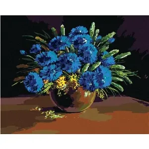 Maľovanie podľa čísel - Kytice modrých kvetov