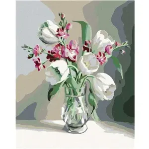 Maľovanie podľa čísel – Biele tulipány