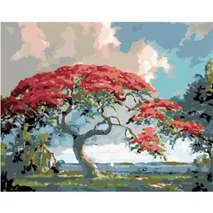Maľovanie podľa čísel – Červený bonsaj