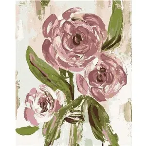 Ruže vo váze (Haley Bush), 40×50 cm, bez rámu a bez vypnutia plátna