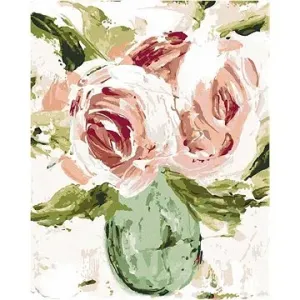 Zátišie ruže vo váze (Haley Bush), 80 × 100 cm, plátno napnuté na rám
