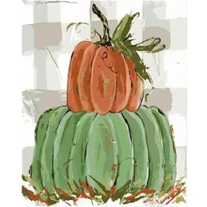 Zelená a oranžová tekvica (Haley Bush), 40×50 cm, bez rámu a bez vypnutia plátna