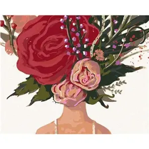 Maľovanie podľa čísel - Kvetinová žena a ruža