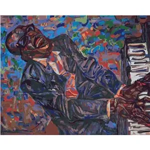 Jazzman Ray Charles, 80×100 cm, vypnuté plátno na rám