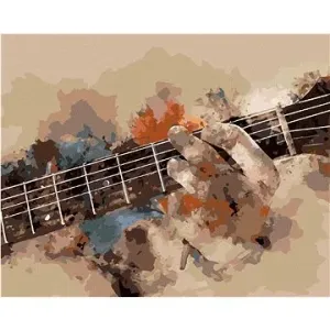 Gitarista hrajúci na Gitaru, 40 × 50 cm, bez rámu a bez napnutia plátna