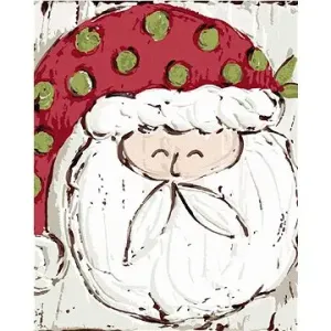 Santa s bodkovanou čiapkou (Haley Bush), 40×50 cm, bez rámu a bez vypnutia plátna
