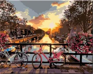 Zuty Maľovanie podľa čísiel Bicykle a kvety