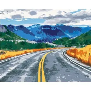 Cesty a hory, 40×50 cm, vypnuté plátno na rám