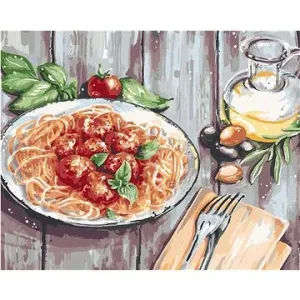 Špagety, 80 × 100 cm, bez rámu a bez napnutia plátna
