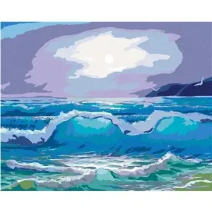 Veľké vlny, 40 × 50 cm, bez rámu a bez napnutia plátna