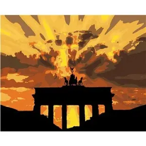 Západ slnka v Berlíne, 80 × 100 cm, bez rámu a bez napnutia plátna