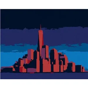 Žiariaci Manhattan v New Yorku, 40×50 cm, vypnuté plátno na rám