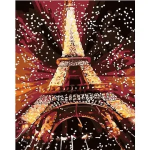 Maľovanie podľa čísel – Eiffelova veža s osvetlením