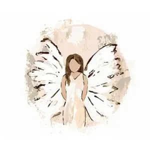 Anjel s hnedými vlasmi 2 (Haley Bush), 40 × 50 cm, bez rámu a bez vypnutia plátna