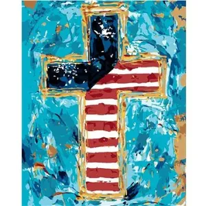 Farebný kríž (Haley Bush), 80 × 100 cm, bez rámu a bez vypnutia plátna