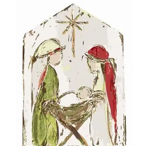 Betlehem Mária, Jozef a Ježiško II (Haley Bush), 40×50 cm, bez rámu a bez vypnutia plátna