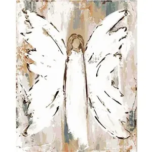 Biely maľovaný anjel (Haley Bush), 80 × 100 cm, plátno napnuté na rám