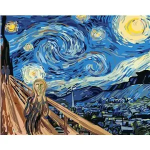 Maľovanie podľa čísel - Výkrik nad hviezdnou nocou - inšpirácia van Goghom