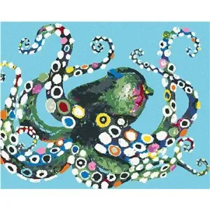 Farebná chobotnica, 80 × 100 cm, plátno napnuté na rám