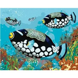 Čierne rybky, 80 × 100 cm, bez rámu a bez napnutia plátna