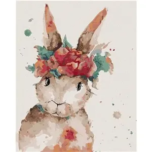 Elegantný zajac, 80 × 100 cm, bez rámu a bez napnutia plátna