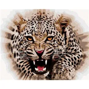 Jaguár útočí, 40 × 50 cm, plátno napnuté na rám
