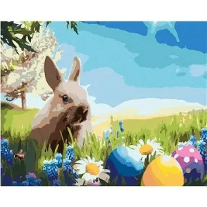 Malý veľkonočný zajačik, 80 × 100 cm, plátno napnuté na rám