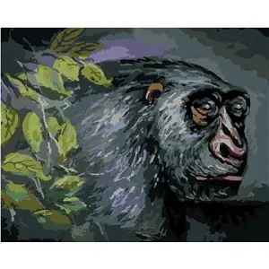 Opica, 40×50 cm, bez rámu a bez vypnutia plátna
