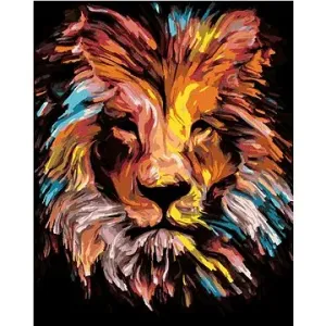 Pestrý lev, 40 × 50 cm, bez rámu a bez napnutého plátna