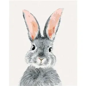 Sivý králik, 80 × 100 cm, bez rámu a bez napnutia plátna
