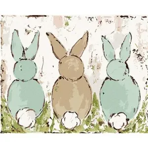 Tri králiky (Haley Bush), 80 × 100 cm, plátno napnuté na rám