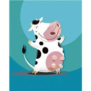 Usmievajúca sa krava, 80 × 100 cm, bez rámu a bez napnutia plátna