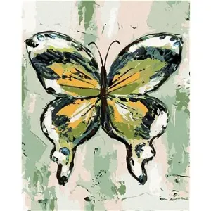Zeleno-žltý motýľ (Haley Bush), 80 × 100 cm, plátno napnuté na rám