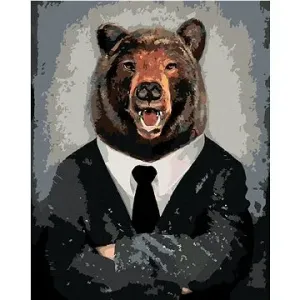 Maľovanie podľa čísel - Medveď v šatoch