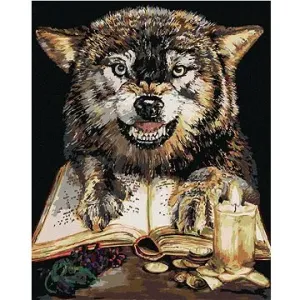 Maľovanie podľa čísel – Vlk s knihou (Holly Simental)